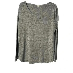 Garage Heather Gray Soft Long Sleeve Knit Top Women's Size Large